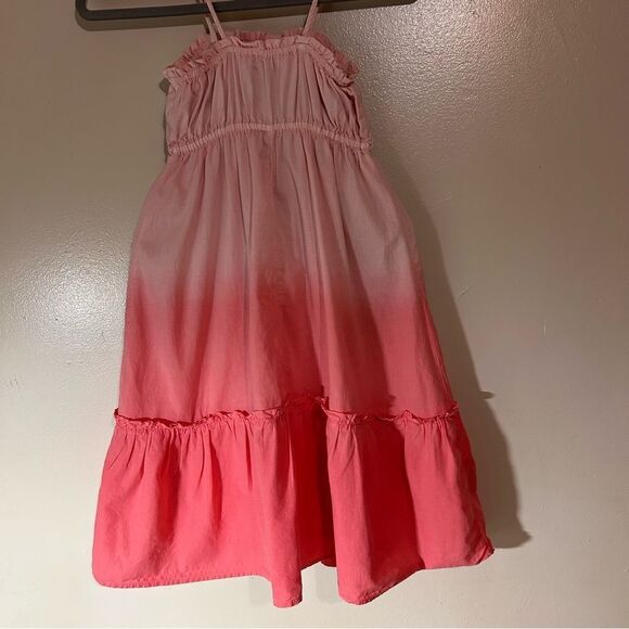 Old Navy Girls Sun Dress Size 8 Coral Fade with floral sequins - Picture 5 of 7